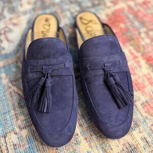 Sam Edelman Paris Navy Suede Mules Women’s 8.5 EU 38.5 NIB